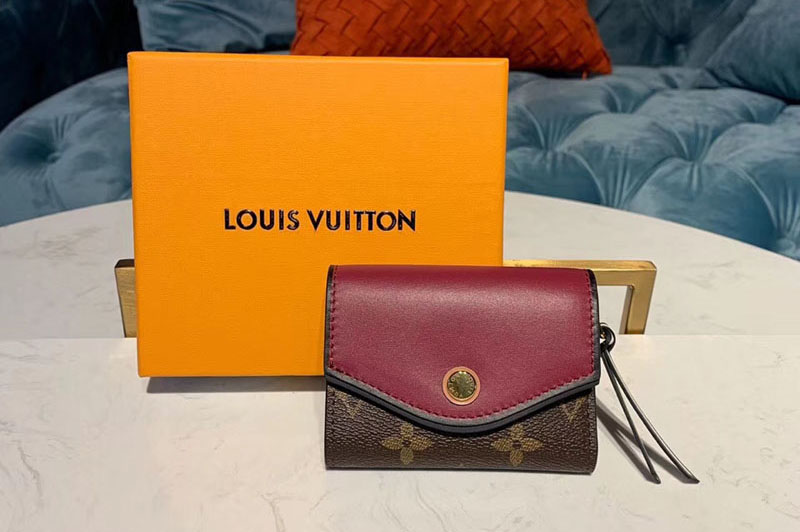 Louis Vuitton M63938 LV Tuileries Compact Wallet Monogram Canvas And Bordeaux Calf Leather