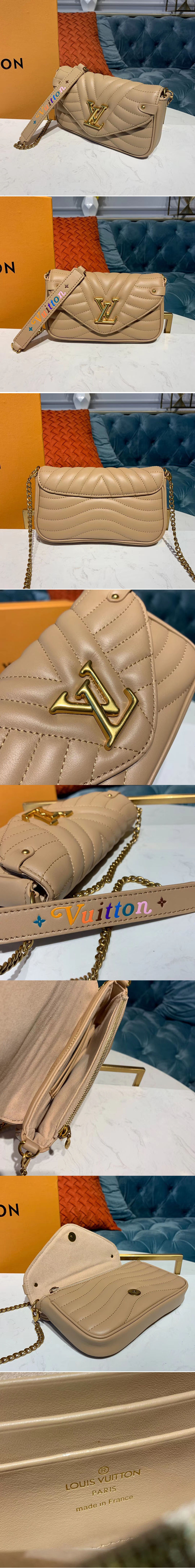 Louis Vuitton M68479 LV New Wave chain pochette Bags Brown Calf leather [M63956-x360] - $249.00 ...