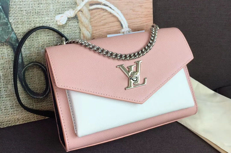 Louis Vuitton M52777 LV Soft Calfskin Mylockme BB Bags Pink