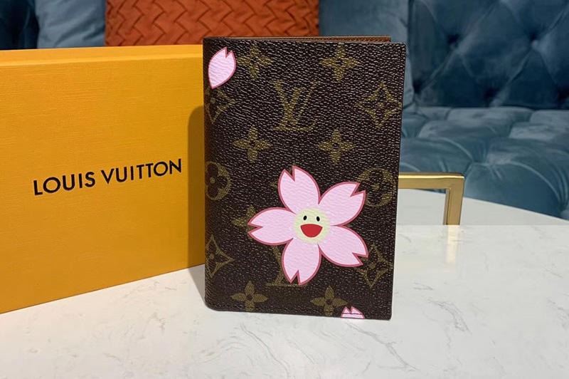 Louis Vuitton M64411 LV Passport Cover Wallet Monogram canvas With Flower