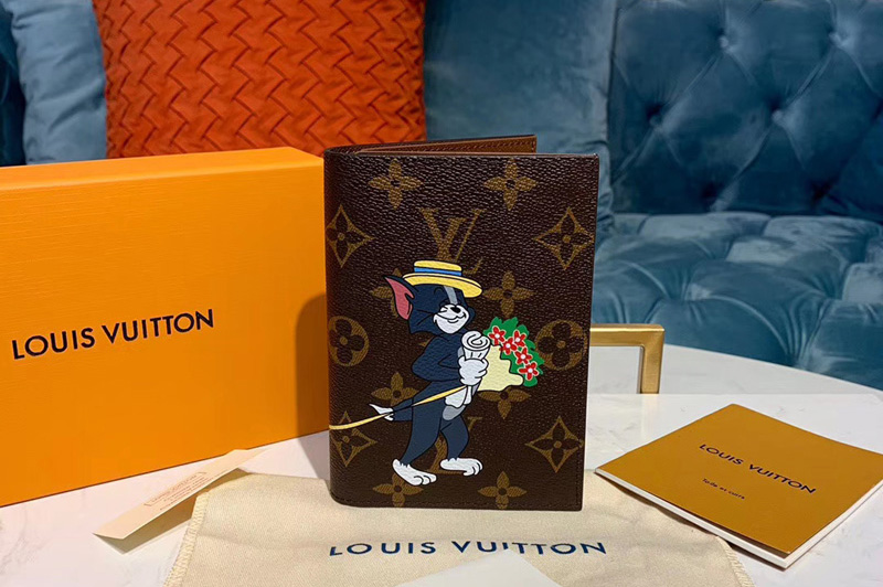 Louis Vuitton M64411 LV Passport Cover Wallet Monogram canvas With Tom And Jerry