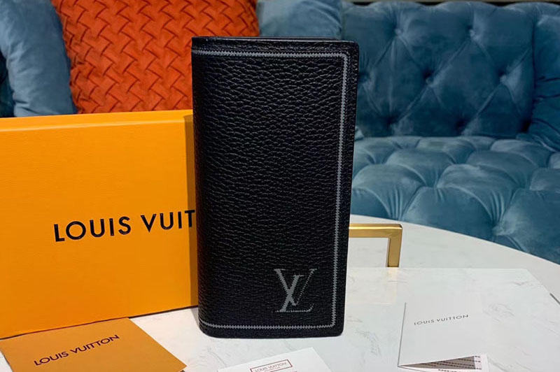 Louis Vuitton M66540 LV Brazza Wallets Black Taurillon leather