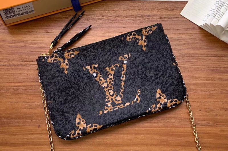 Louis Vuitton M67561 LV Pochette Double Zip Bags Monogram Canvas