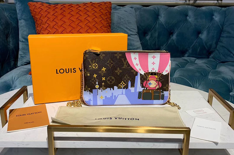 Louis Vuitton M67561 LV Pochette Double Zip Bags Monogram canvas