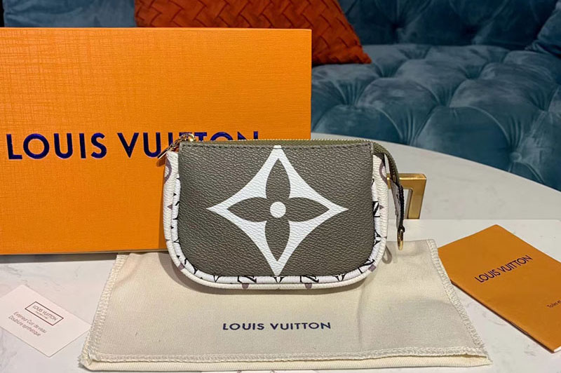 Louis Vuitton M67579 LV Mini Pochette Accessoires White / Khaki Monogram Canvas