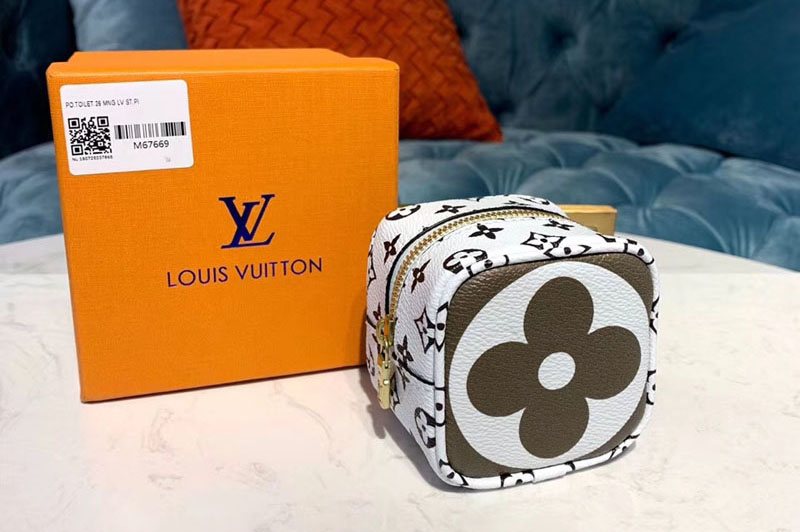 Louis Vuitton M67669 LV Porte Monnaie Cube coin purse Gray Monogram canvas