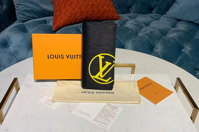 Louis Vuitton M67910 LV Brazza Wallet Black Epi Leather