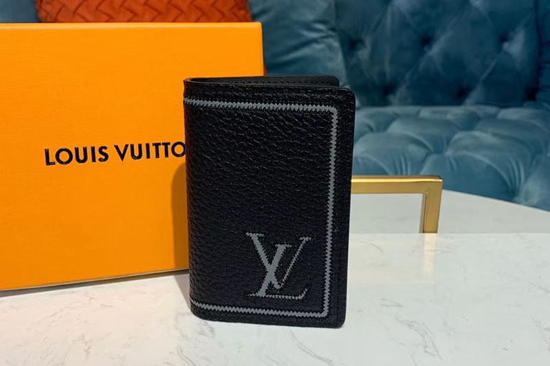 Louis Vuitton M68209 LV Pocket Organizer Black Taurillon leather
