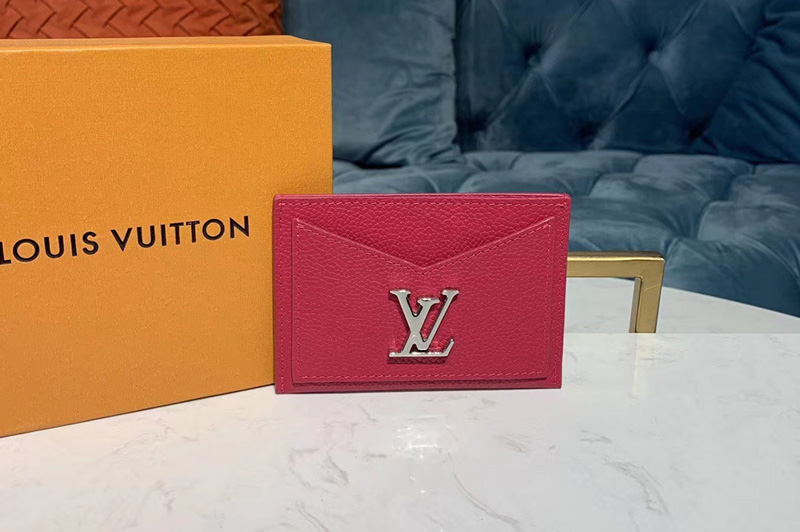 Louis Vuitton M68555 LV Lockme card holder Hot Pink Calf leather