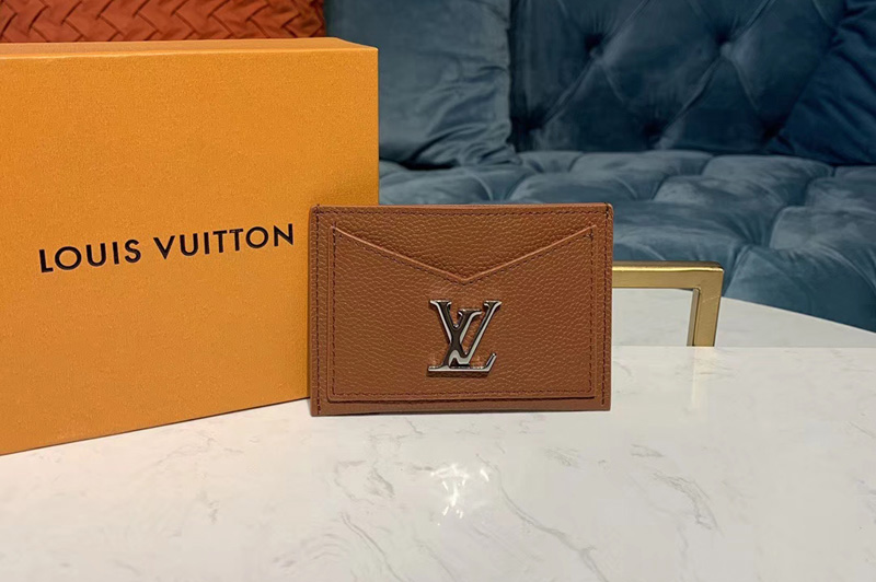 Louis Vuitton M68611 LV Lockme card holder Brown Calf leather