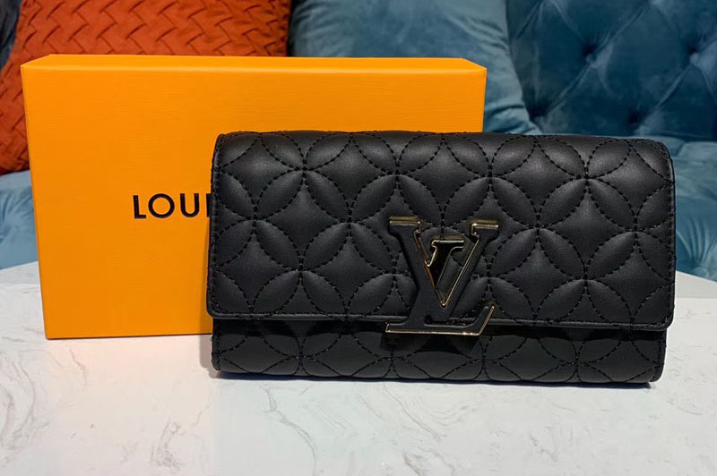 Louis Vuitton M68590 LV Capucines long wallet Black Calf Leather
