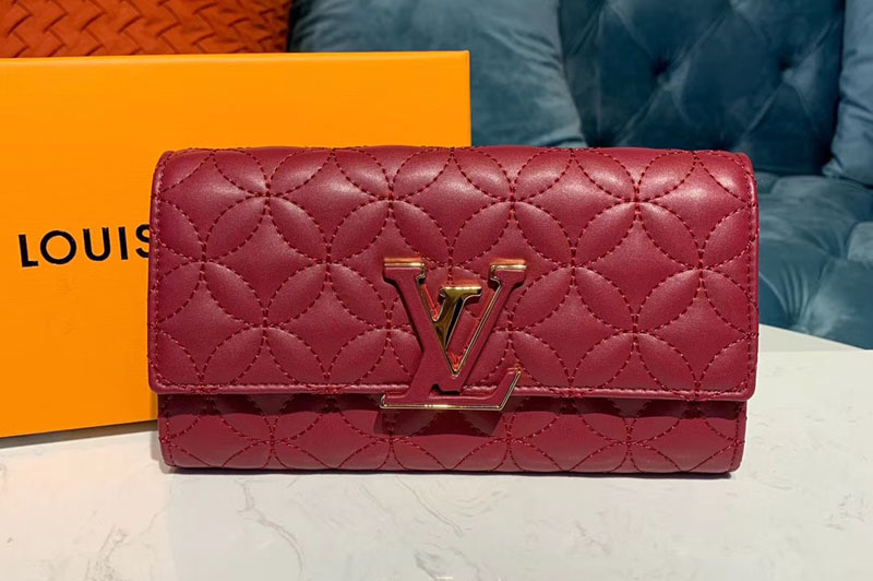 Louis Vuitton M68590 LV Capucines long wallet Bordeaux Calf Leather