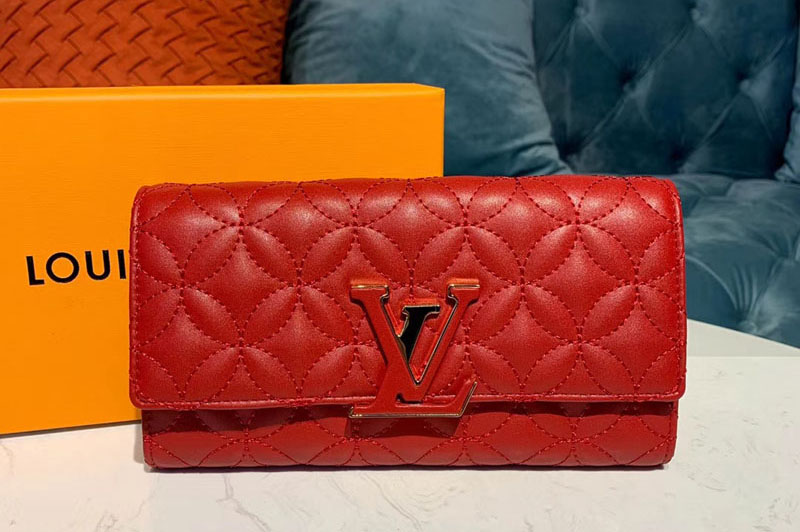 Louis Vuitton M68590 LV Capucines long wallet Red Calf Leather