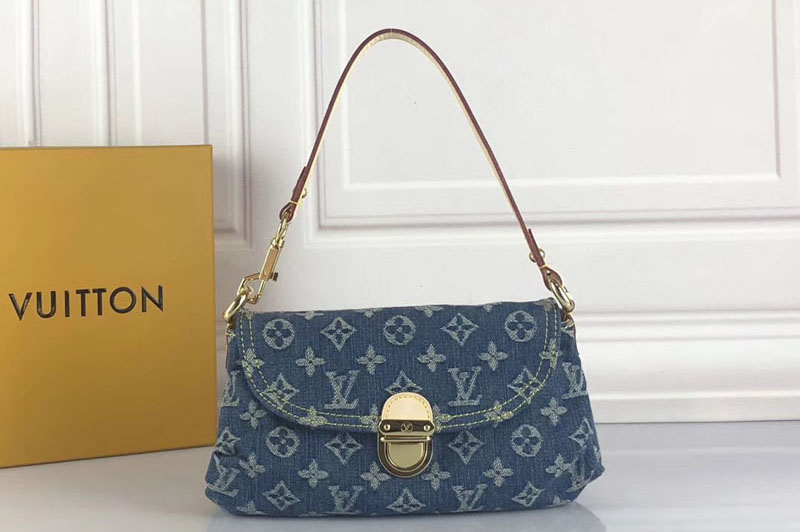 Louis Vuitton M95050 Mini Pleaty Bags Monogram Denim Blue