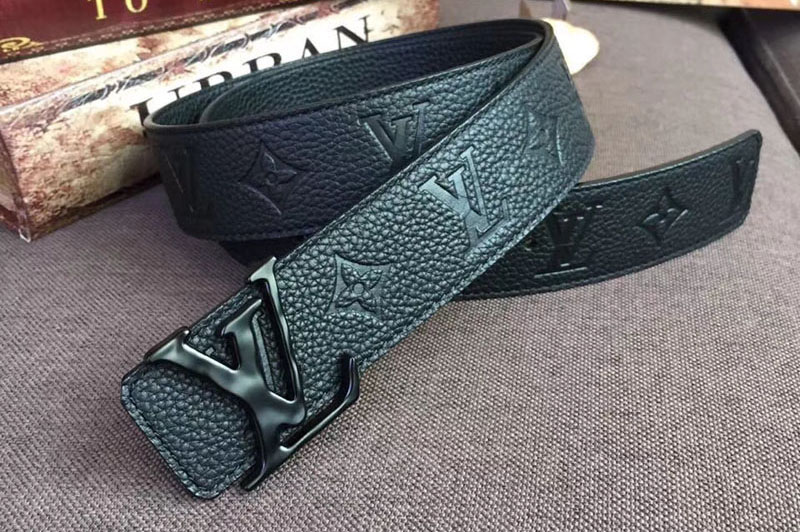 Louis Vuitton MP236Q LV Shape 40mm Belt Taurillon Leather Red