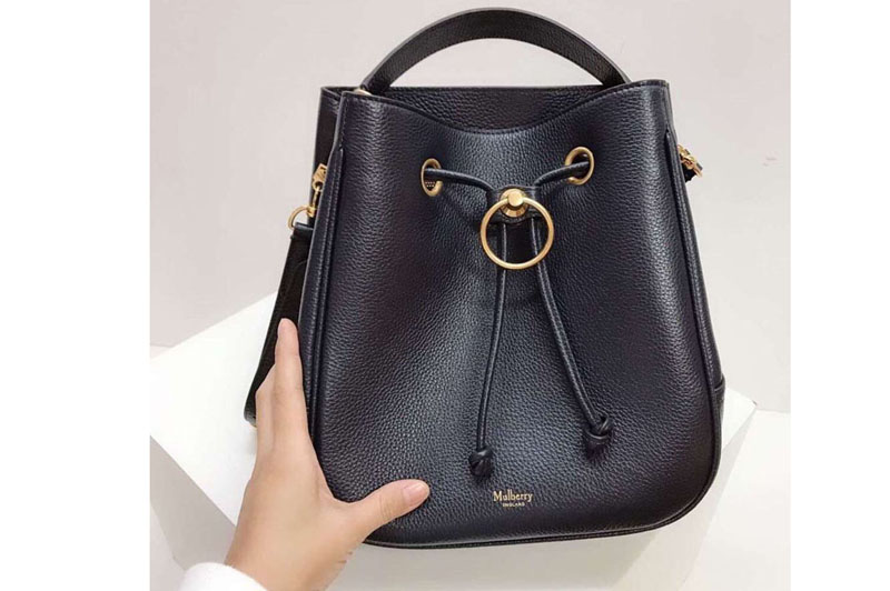 Mulberry Hampstead Small/Medium Classic Grain Leather Bags Navy Blue