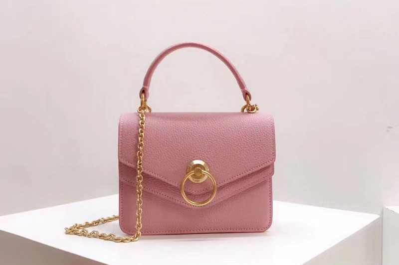 Mulberry Small Harlow Satchel Bags Small Classic Grain Leather Pink