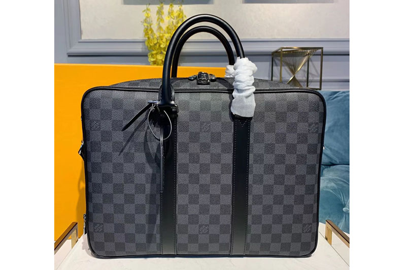 Louis Vuitton N40007 LV Briefcase Bags Damier Graphite Canvas