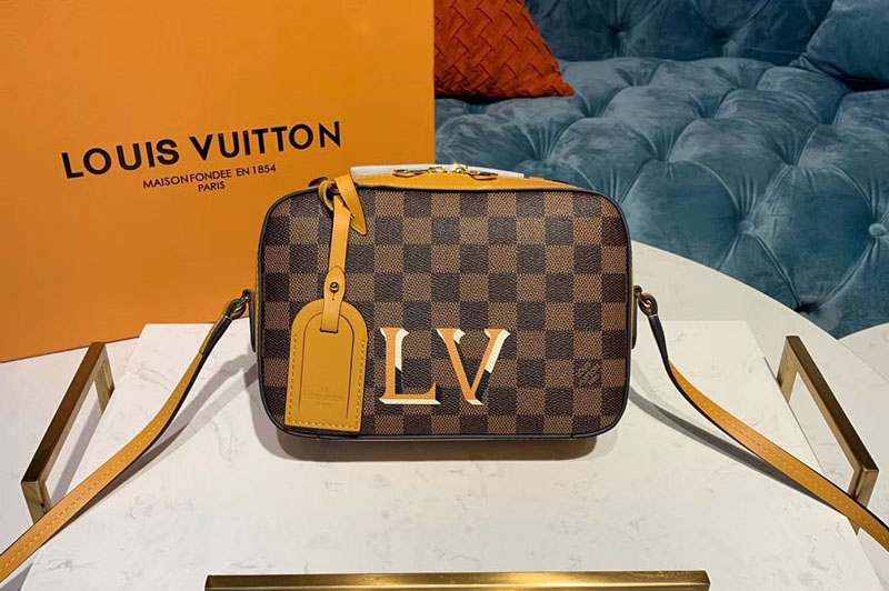 Louis Vuitton N40178 LV Santa Monica Bags Damier Ebene Canvas Safran Yellow