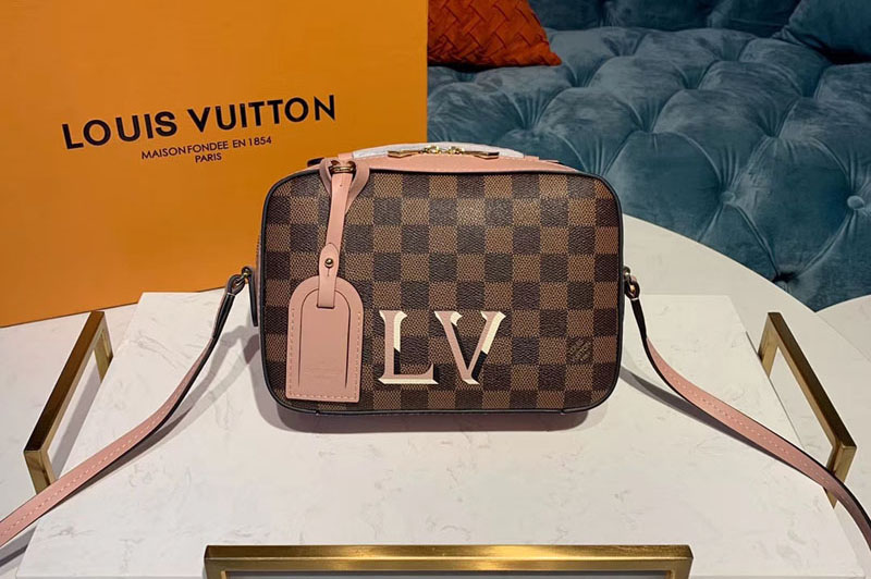 Louis Vuitton N40179 LV Santa Monica Bags Damier Ebene Canvas Pink