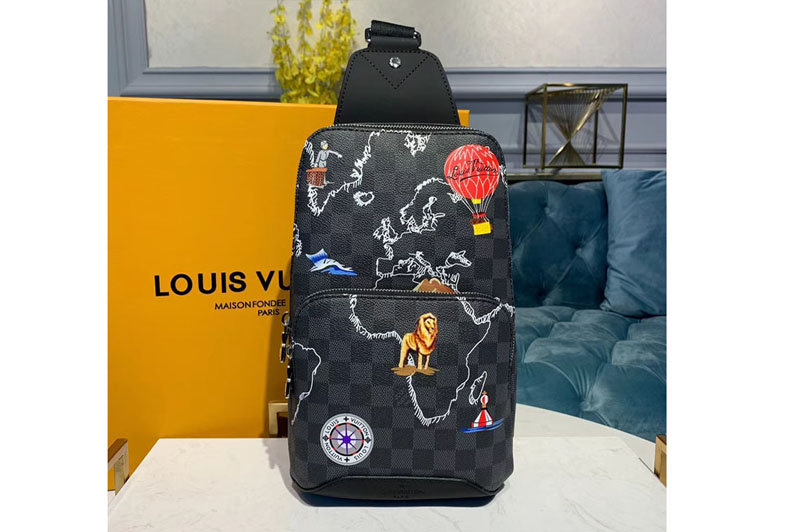Louis Vuitton N41719 LV Avenue Sling Bags Damier Graphite Canvas