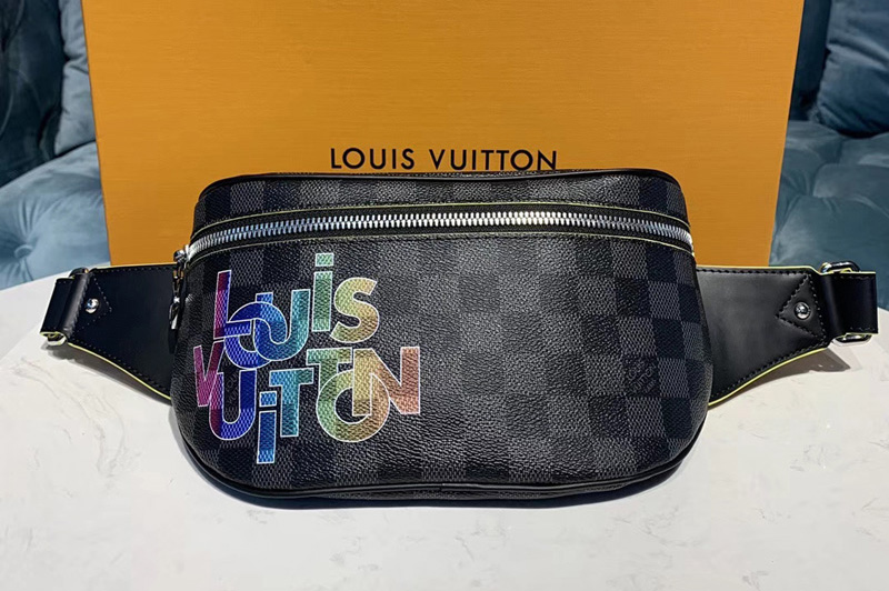 Louis Vuitton N44336 LV Discovery bumbag Damier Graphite Canvas With Print