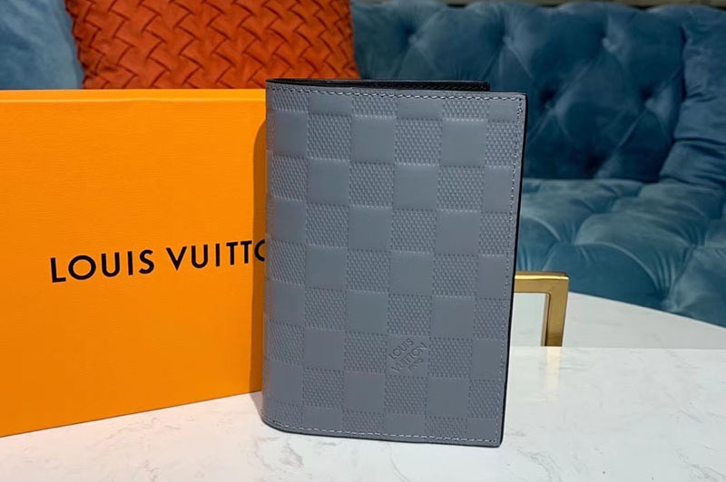 Louis Vuitton N60181 LV Passport Cover Wallets Gray Damier Infini Leather