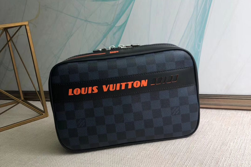 Louis Vuitton N60245 LV Toilet Pouch GM Bags Damier Graphite Canvas