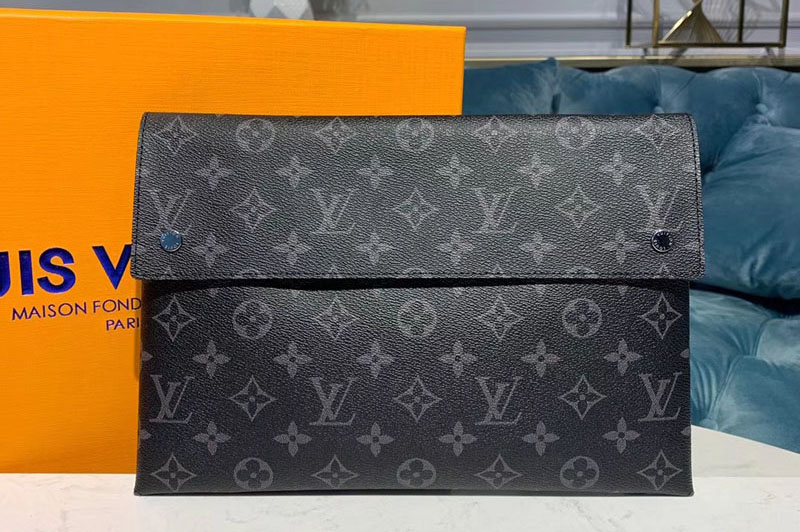 Louis Vuitton N60255 LV Alpha Triple Pouches Bags Monogram Eclipse Canvas