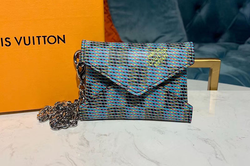 Louis Vuitton N60278 LV Kirigami Necklace Bags Damier LV Pop Blue