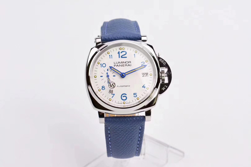 Panerai Luminor Due PAM 906 42mm VS Best Edtion Watch Blue Leather Strap