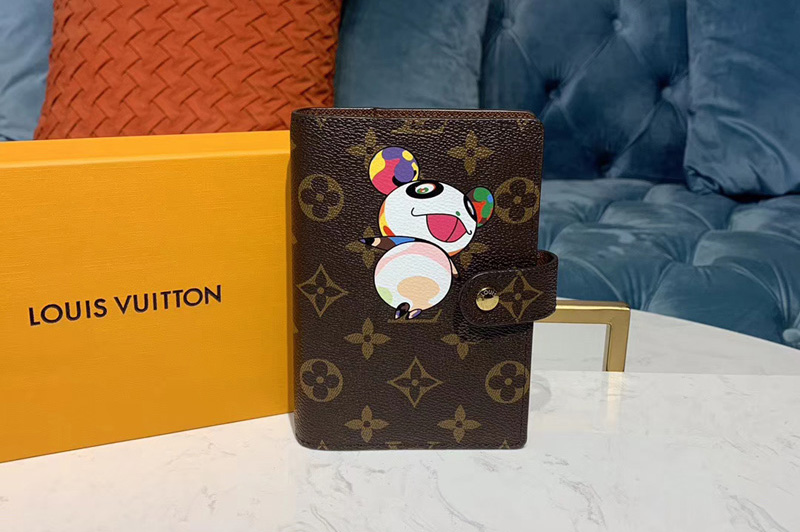 Louis Vuitton R20005 LV Small Ring Agenda Cover Wallet Monogram canvas With Panda