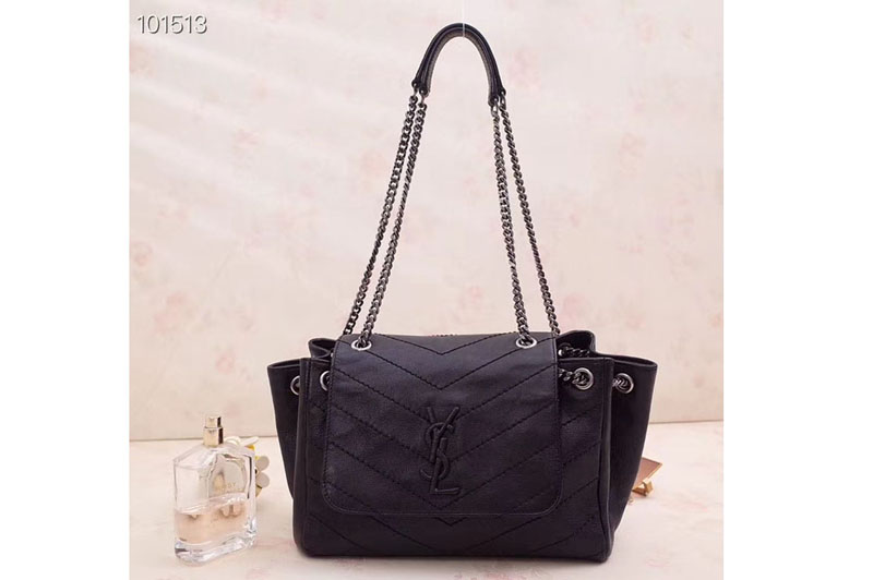 YSL 554284 Saint Laurent Small Nolita Bag In Vintage Leather Black