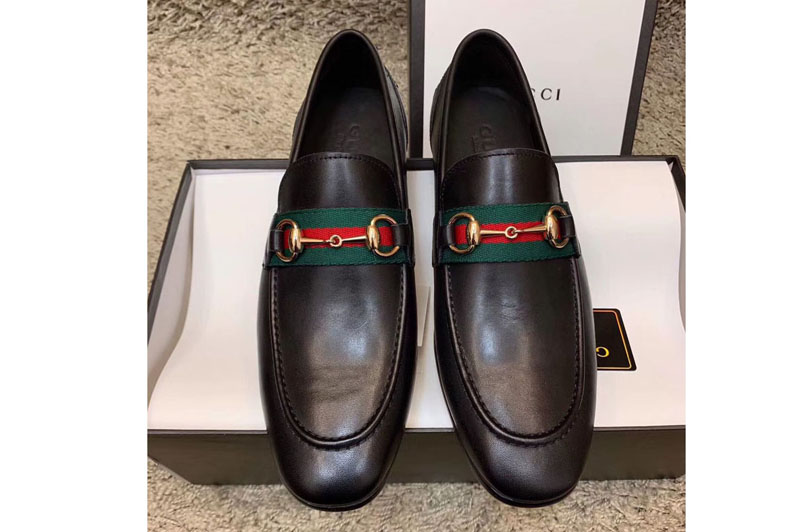 Gucci 545277 Leather Horsebit loafer And Shoes Black Calf Leather