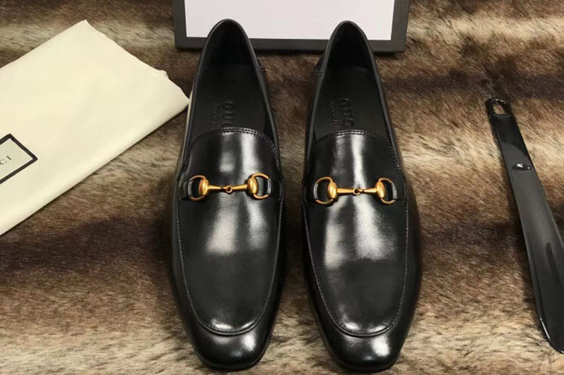 Gucci 526297 Horsebit Leather loafer And Shoes Black Calf Leather