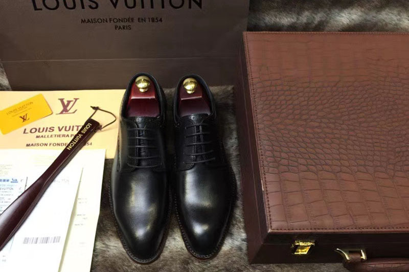 Louis Vuitton LV Varenne Derby Shoes Black Leather