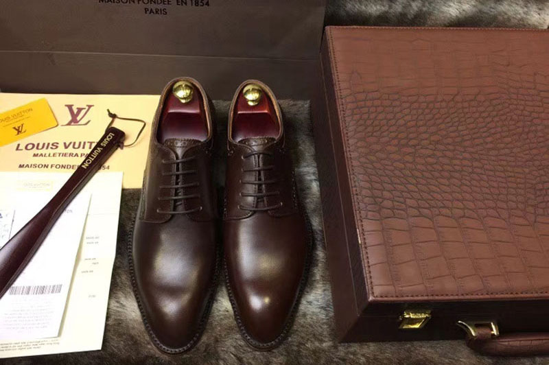 Louis Vuitton LV Varenne Derby Shoes Brown Leather