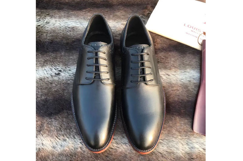 Louis Vuitton LV City Derby Shoes Black Calf Leather