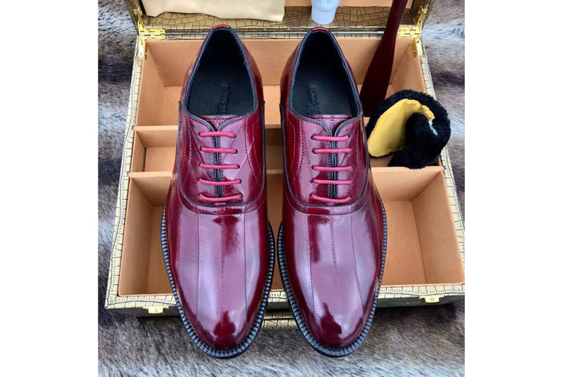 Louis Vuitton LV City Derby Shoes Red Leather