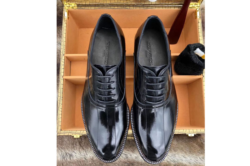 Louis Vuitton LV City Derby Shoes Black Leather