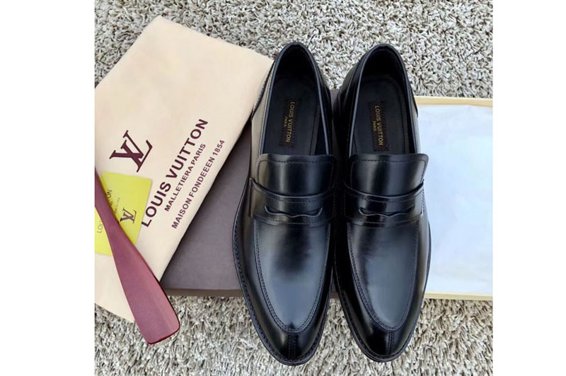 Louis Vuitton LV Varenne Loafer And Shoes Black Calf Leather