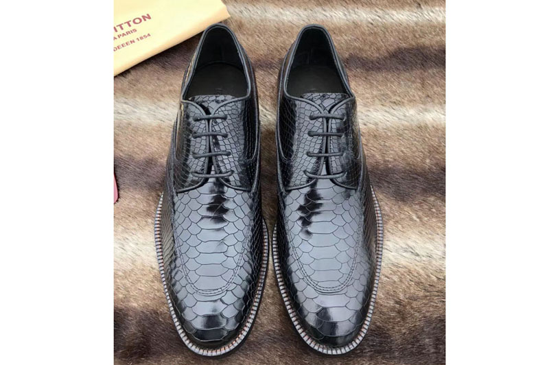 Louis Vuitton LV Varenne Derby Shoes Black Calf Leather