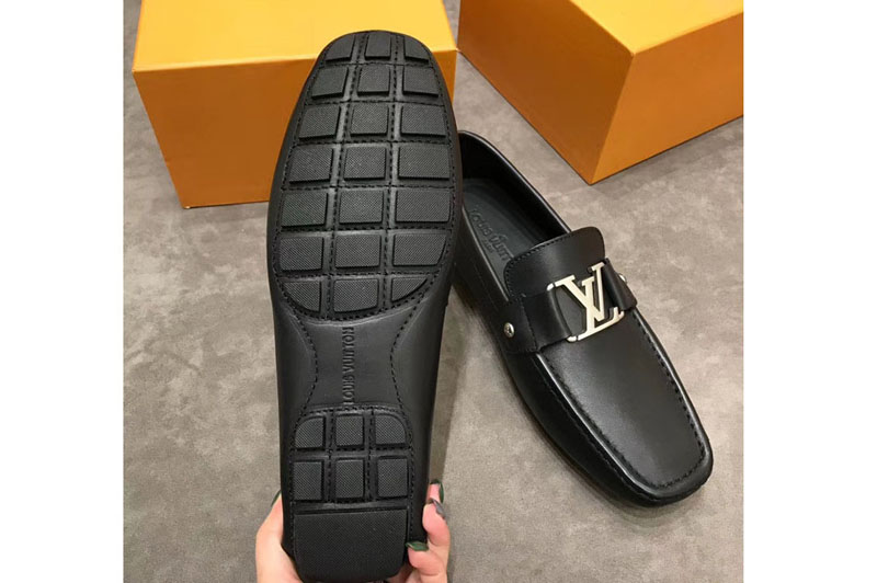 Louis Vuitton LV Monte Carlo Moccasin Shoes Calf Leather Black