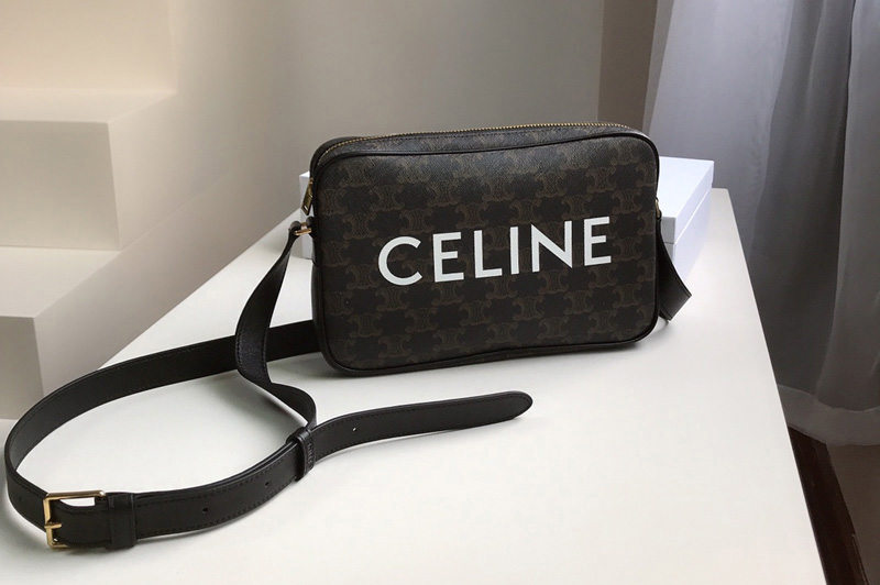 Celine 194502 Medium messenger bag in triomphe canvas with celine print