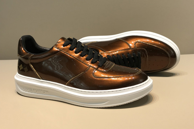 Louis Vuitton 1A5GBH LV Beverly Hills Sneaker in Brown Glazed calf leather