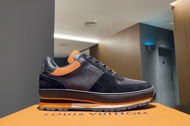 Louis Vuitton 1A5HPC LV Harlem richelieu sneaker in Epi leather, suede calf leather and textile