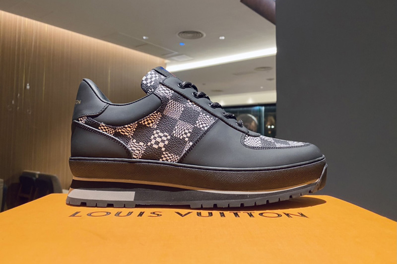 Louis Vuitton 1A5SDA LV Harlem richelieu sneaker in Calf leather and Damier Graphite canvas