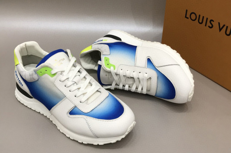 Louis Vuitton 1A5ZX4 LV Run Away sneaker in White/Blue calf leather