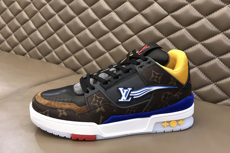 Louis Vuitton 1A8AAS LV Trainer sneaker in Monogram canvas, mesh and suede calf leather