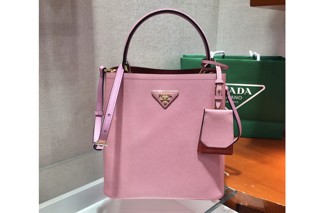 Prada 1BA212 Panier Medium bag Pink Saffiano leather
